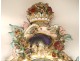 Mirror mirror German porcelain Saxony flowers crown shell 19th century