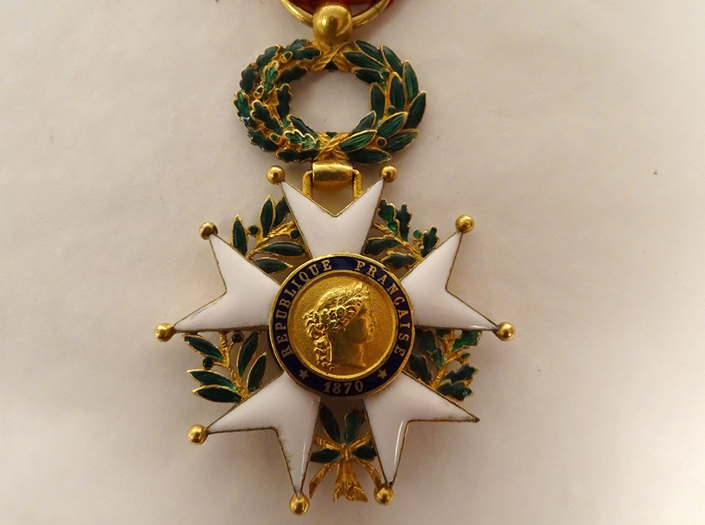 Médaille Légion D'honneur Officier - France, 1870, Or, Argent, Diamant - OCCASION Bon état