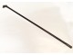 Old wooden cane with horse head pommel, solid German silver, 19th century
