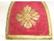 Manipule de prêtre velours noir broderie temps deuil XIXème siècle