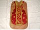 Priest&#39;s chasuble silk embroidery gold threads Lamb Pascal cross 19th century