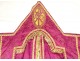 Conopea veil of tabernache silk embroidery Chrisme flowers 19th century