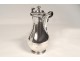 Solid silver jug Vieillard Paris blackened wood PB 246gr 19th century