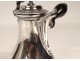 Solid silver jug Vieillard Paris blackened wood PB 246gr 19th century