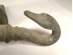 Pair of old bronze swan neck faucets 19th century