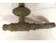 Pair of old bronze swan neck faucets 19th century