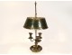 Louis XVI bouillotte lamp bronze painted sheet metal lampshade 18th century