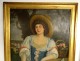 Large HST portrait painting Adrienne de Noailles marquise de la Fayette 18th