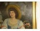 Large HST portrait painting Adrienne de Noailles marquise de la Fayette 18th