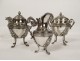 Selfish coffee tea service 3PC solid silver Minerva 603gr 19th century jug