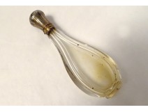 Silver vermeil salt bottle cut crystal 19th century