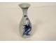 Small white blue porcelain vase China Vietnam bat 18th century