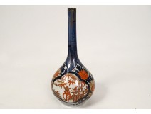 Japanese porcelain soliflore vase Imari bamboo garden signed Japan 18th century
