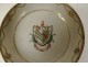 Porcelain armorial dish Compagnie des Indes coat of arms 18th century