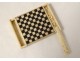 Miniature checkers game carved bone checkerboard tokens 19th century