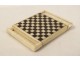 Miniature checkers game carved bone checkerboard tokens 19th century