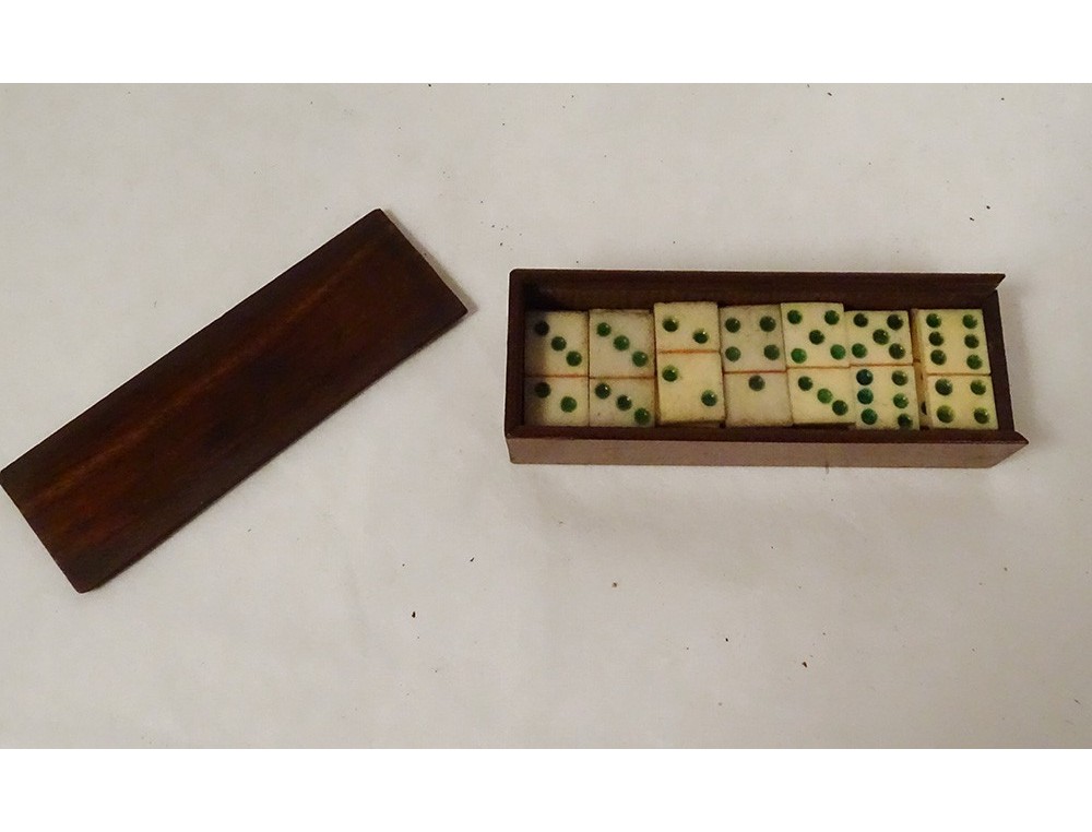 BOITE DOMINOS BOIS & DOMINOS ANCIENS En BOIS LOUPE COLLECTION JEU Ancien D Imgx1200 4984