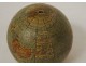 Small globe world map Geographer Forest rue Buci Paris wood 19th century