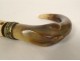 Cape Hornier cane captain shark vertebrae pommel sailor horn 19th century