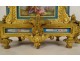 Sèvres porcelain clock regulates gilded columns gallant scene Napoleon III