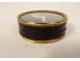 Round tortoiseshell wedding box 2 portrait couple miniatures 19th century Restoration