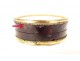 Round tortoiseshell wedding box 2 portrait couple miniatures 19th century Restoration