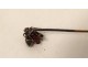 18K solid gold tie pin garnet-colored stone insect bee 20th century