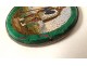 Malachite micro mosaic medallion Grand Tour shepherd character 19th century