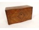 Napoleon III rosewood marquetry tea box, 19th century