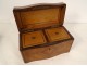 Napoleon III rosewood marquetry tea box, 19th century