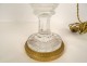 Empire lamp baluster vase cut crystal diamond tips gilded bronze 20th century