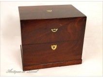 Box box Cuban mahogany and gilt brass NAPIII 19th