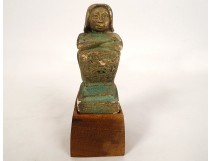 Egyptian funerary statuette goddess Bastet standing cat Egypt amulet