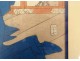 Japanese Ukiyo-e print signed Yoshiiku Utagawa samurai Harumoto 19th century