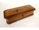 Glove box walnut marquetry birds swallows landscape late 19th century