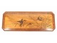 Glove box walnut marquetry birds swallows landscape late 19th century