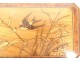 Glove box walnut marquetry birds swallows landscape late 19th century