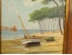 HSP marine painting Raymond Blossier landscape Breton side sailboats 20th century