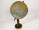 Terrestrial globe world map Geographer J. Forest 17-19 rue Buci Paris 20th century