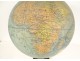 Terrestrial globe world map Geographer J. Forest 17-19 rue Buci Paris 20th century