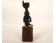 Egyptian funerary statuette goddess Bastet standing cat Egypt amulet