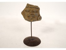 Pre-Columbian sculpture Olmec character Las Bocas Mexico land suite