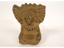 Pre-Columbian sculpture Olmec character Las Bocas Mexico land suite