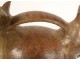 Pre-Columbian sculpture Olmec character Las Bocas Mexico land suite