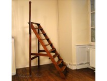 Staircase of cherry wood library, eighteenth