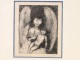 Litho Etching Child Nativity Angel E.Goerg 20th