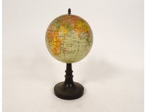 Small terrestrial globe world map Geographer Forest 17 rue Buci Paris 19th century