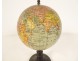 Small terrestrial globe world map Geographer Forest 17 rue Buci Paris 19th century