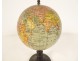 Small terrestrial globe world map Geographer Forest 17 rue Buci Paris 19th century