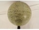 Small terrestrial globe world map Geographer Forest 17 rue Buci Paris 19th century